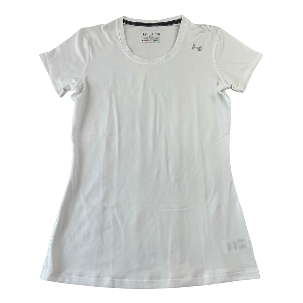 Under Armour Fitted Heat Gear White Shirt women's size XS NWT